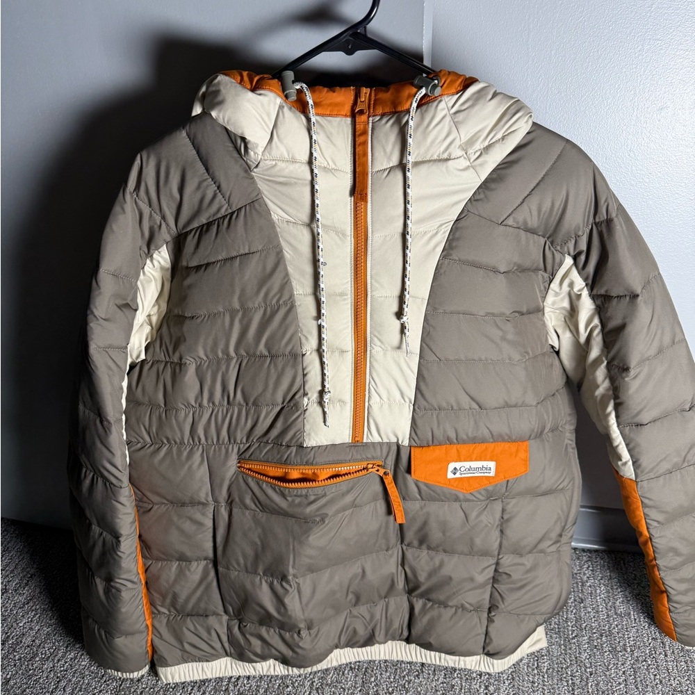 Columbia pull over hooded jacket